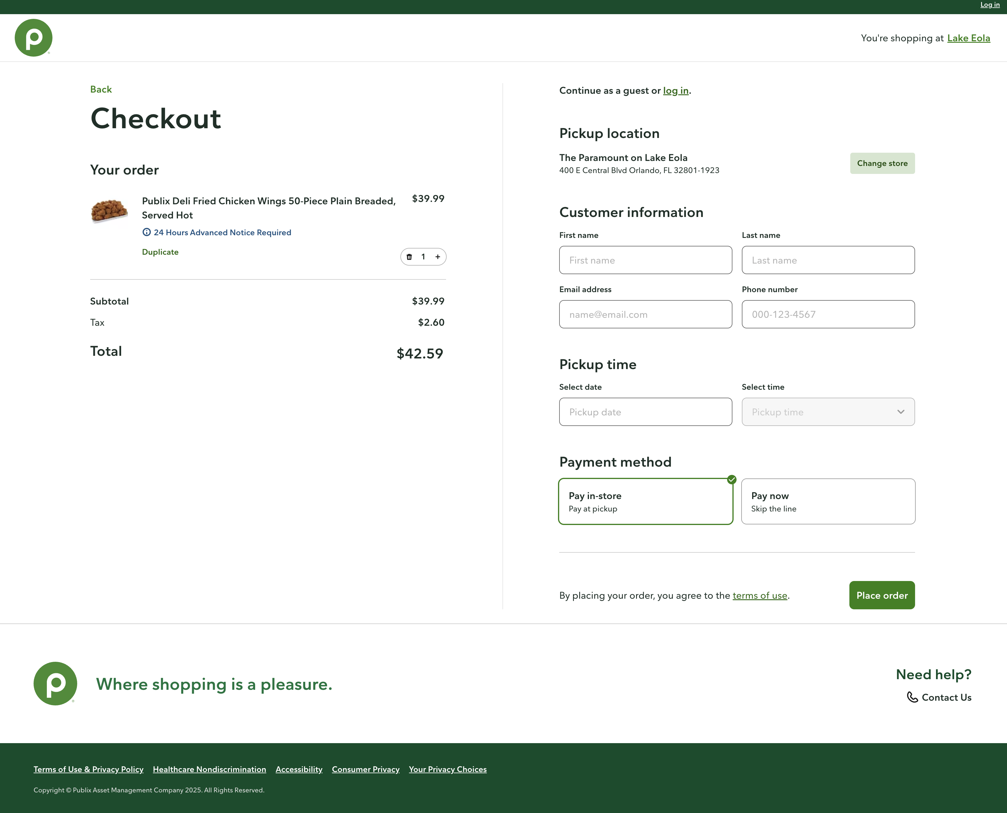 Publix Catering Design 2